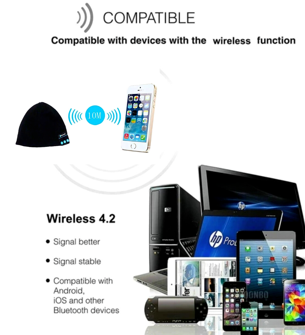 Audifonos inalambricos Bluetooth 5.0 Auriculares con Gorro Universal Telefonos