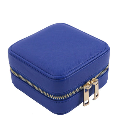 Customized Genuine Leather Earrings Ring Case Jewelry Storage Box 11.5*11.5*6 CM