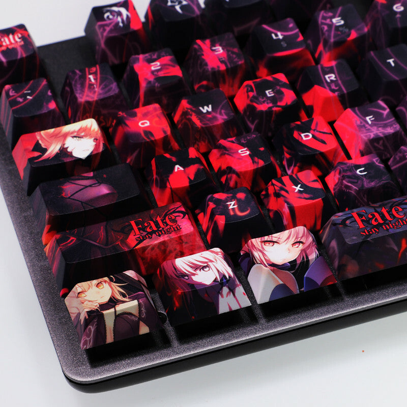 New 108 Keys Anime Fate/stay Night Keycap Set for Mechanical Keyboard Fast Ship
