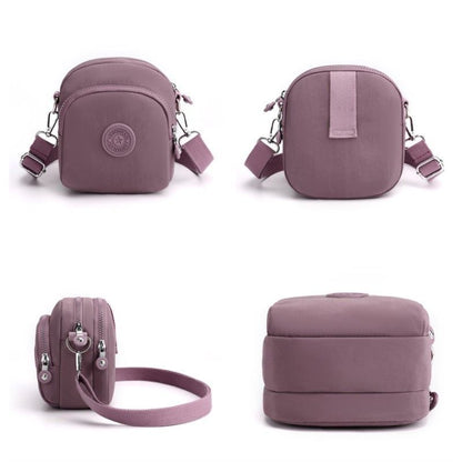 Nylon Shoulder Bag Waterproof Handbag Travelling Tote Crossbody Purse 14*1*17 CM