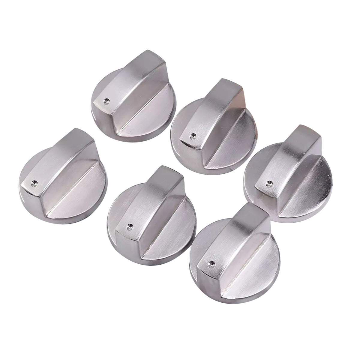 New 6pcs Gas Stove Knobs Cooker Oven Kitchen Control Metal Replace