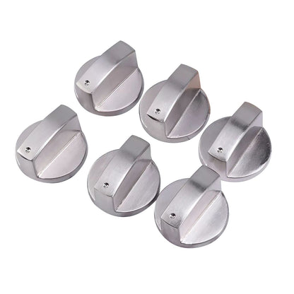 New 6pcs Gas Stove Knobs Cooker Oven Kitchen Control Metal Replace