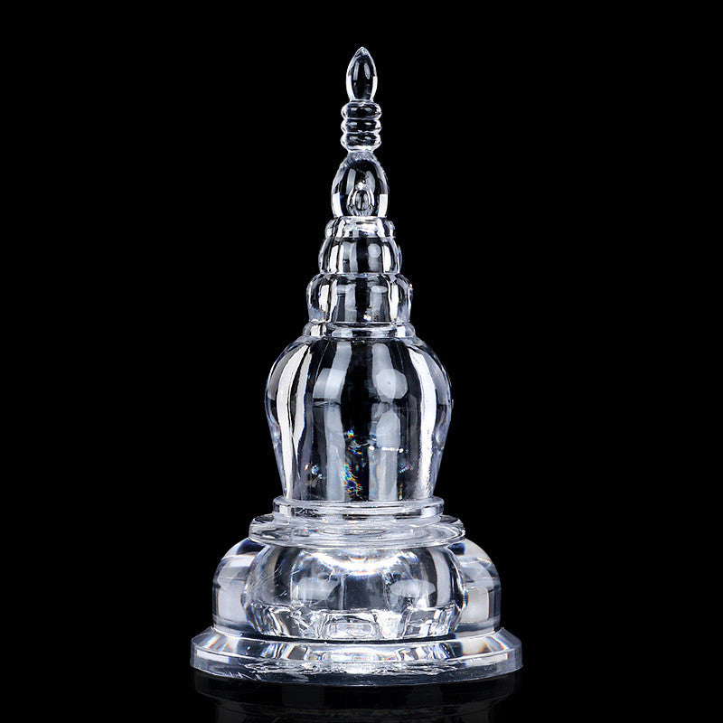 Crystal Buddha Stupa Bodhi Tower Pagoda Buddhist Articles Ornaments Household
