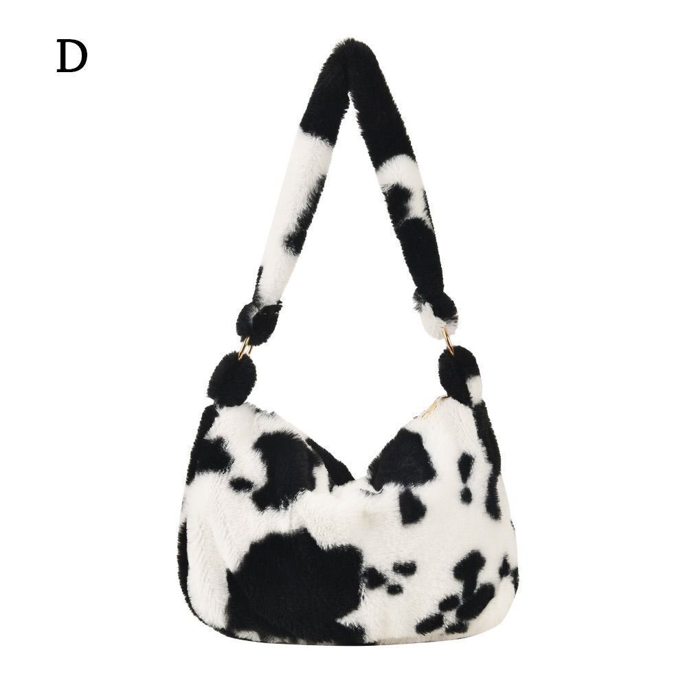 1pc Women Girls Fluffy Shoulder Bag Top-handle Bag Female Autumn Winter Handbag