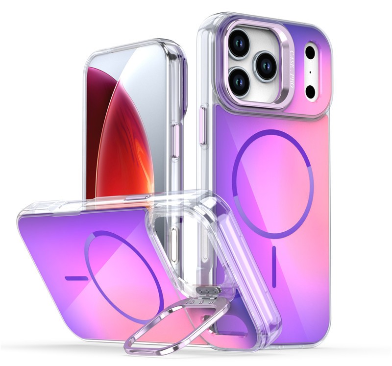 Magnetic Phone Case with Color-Changing Camera Bracket for iPhone 17 Pro Max/16