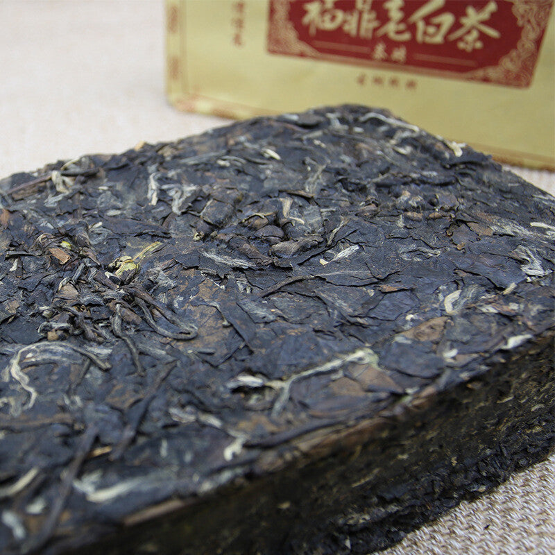 Shou Mei White Tea Brick Premium Fuding Aged White Tea Cake