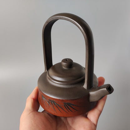 Chinese Yixing Zisha Clay Teapot Lifting Beam Pot Ancient Famous Master 280ml