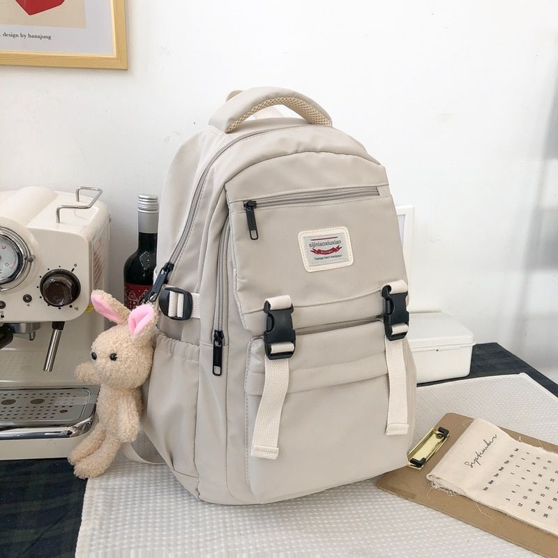 Waterproof Nylon Backpack Students Schoolbag Multilayer Travel Bags 30*14*43 CM