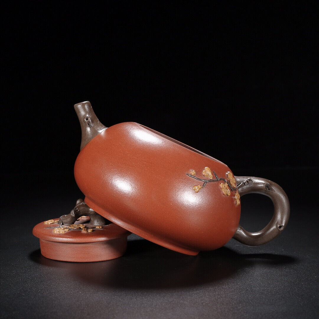 Chinese Yixing Zisha Clay Handmade Exquisite Teapot（兰乡（镶玉） 底款：杨彭年）