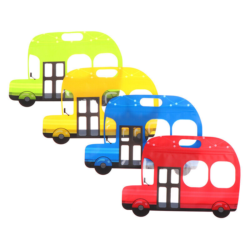5PCS Cartoon Car Shape Candy Gift Bags Toys Snack Package Bag Party Supply