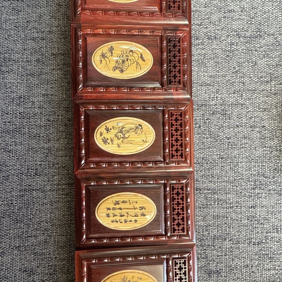 Zhang Shenglin Redwood Insect Cage 43x70x29mm Bamboo Carving Random Pattern