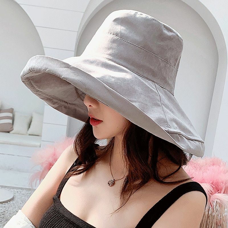 Sun Hat Big Brim Female Seaside Protection UV Cap Japanese Wild Fisherman Korean