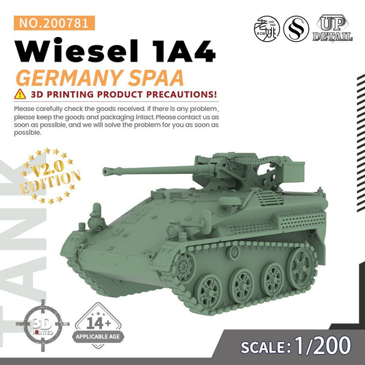 SSMODEL SS200781 1/200 Military Model Kit Germany Wiesel 1A4 SPAA