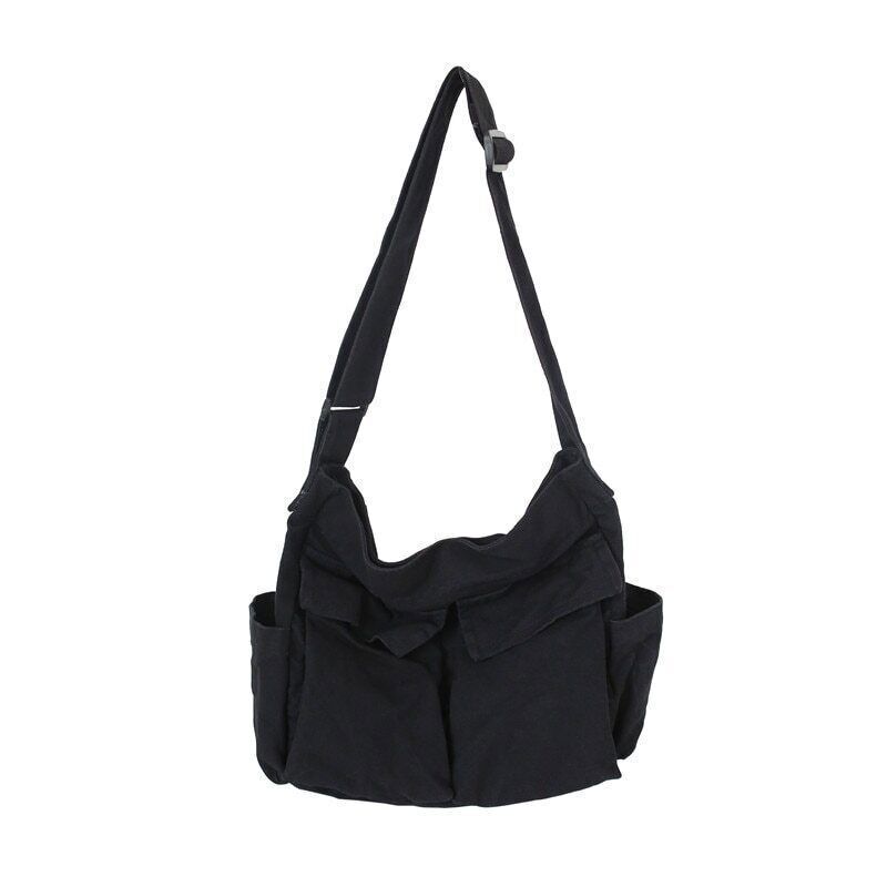 Canvas Shoulder Bags Solid Soft DenimTravel Bag Women Package