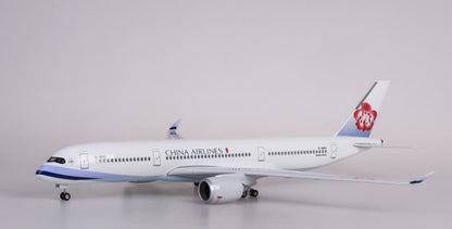 47CM 1:140 CHINA AIRLINES AIRBUS A350 Passenger Plane Landing Gear Resin Model