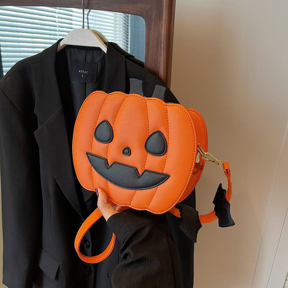 Crossbody Bag Halloween Bag Pumpkin Purse Satchel Bag Shoulder Bag Funny PU