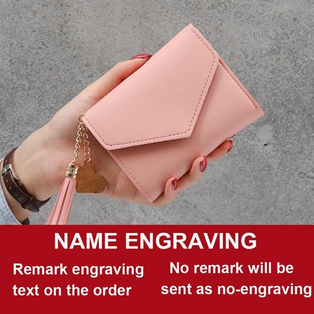 Short Leather Women Wallets Customized Mini Card Holder Purse 11*9*1.5 CM 1 PC