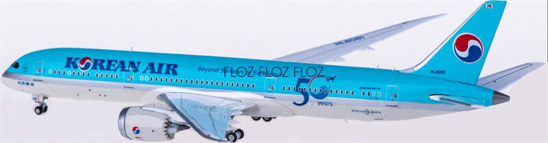 for JC Wings Korean Air for Boeing 787-9 Dreamliner HL8081 1:400 Pre-built model