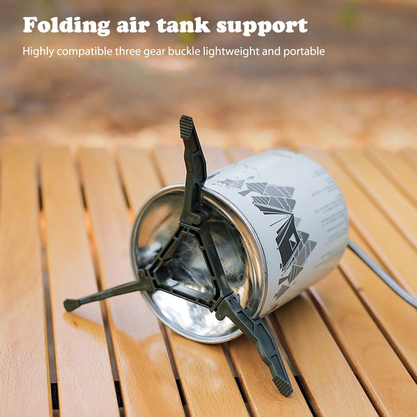 Outdoor Foldable Gas Tank Bracket Gas Canister Stand Camping Stove Tool Bottle