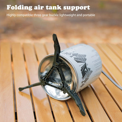 Outdoor Foldable Gas Tank Bracket Gas Canister Stand Camping Stove Tool Bottle