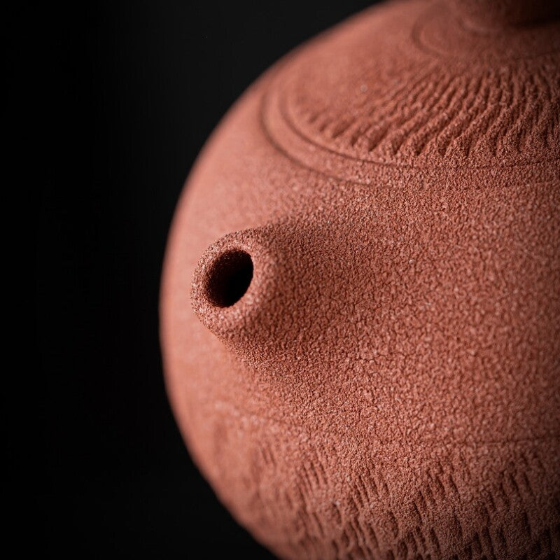 Handmade Tea Pot Real Yixing Zisha Clay Xishi Pot Ball Shaped Infuser Hole 6.8oz