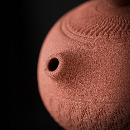 Handmade Tea Pot Real Yixing Zisha Clay Xishi Pot Ball Shaped Infuser Hole 6.8oz