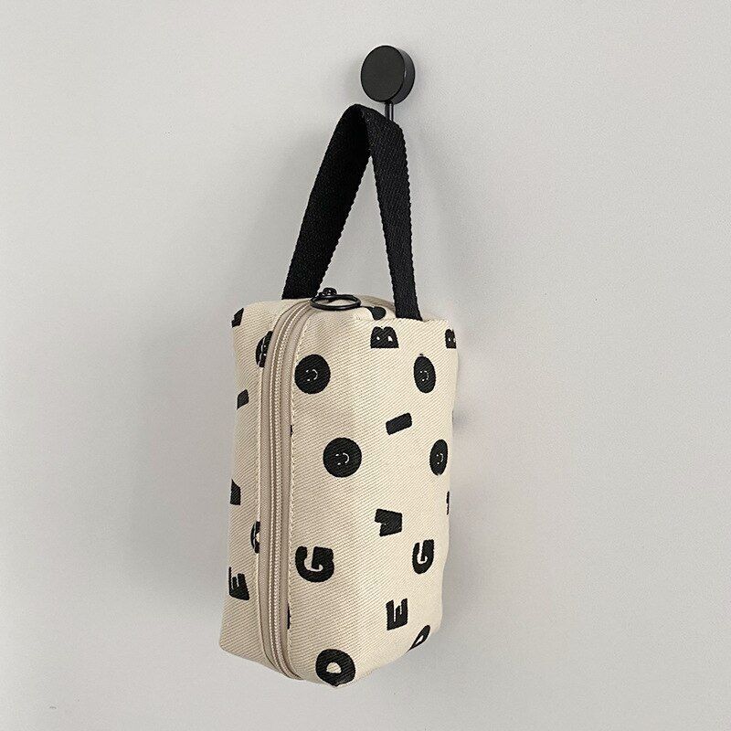 Canvas Cosmetic Bag Cotton Cloth Make Up Pouch Little Handbag Clutch Travelling