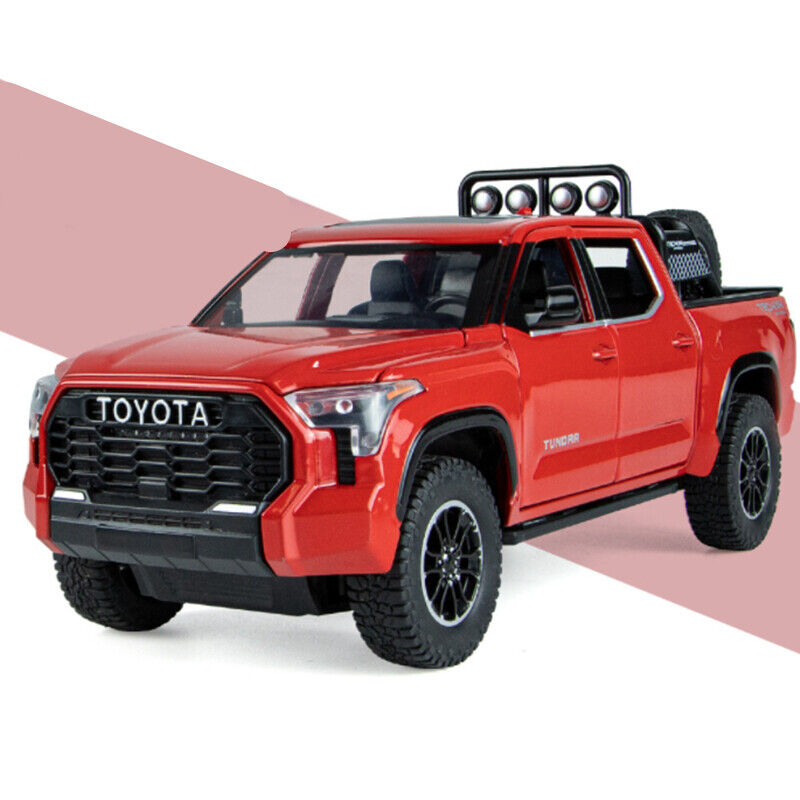 1:22 Toyota Tundra Diecast Model Car Pickup Vehicle Toy Sound Light Collection