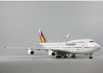 1:150 47CM Philippines BOEING 747-400 Airplane Landing Gear Resin Aircraft Model