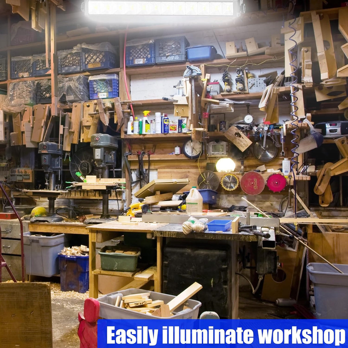 40W LED Shop Lights, 4800LM 6500K Shop Light Bar with 6.6Ft Cord/Plug/Switch, Da