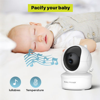 Upgraded Smart WiFi Baby Monitor SM650, 5-inch 720p Display, 1080p Camera