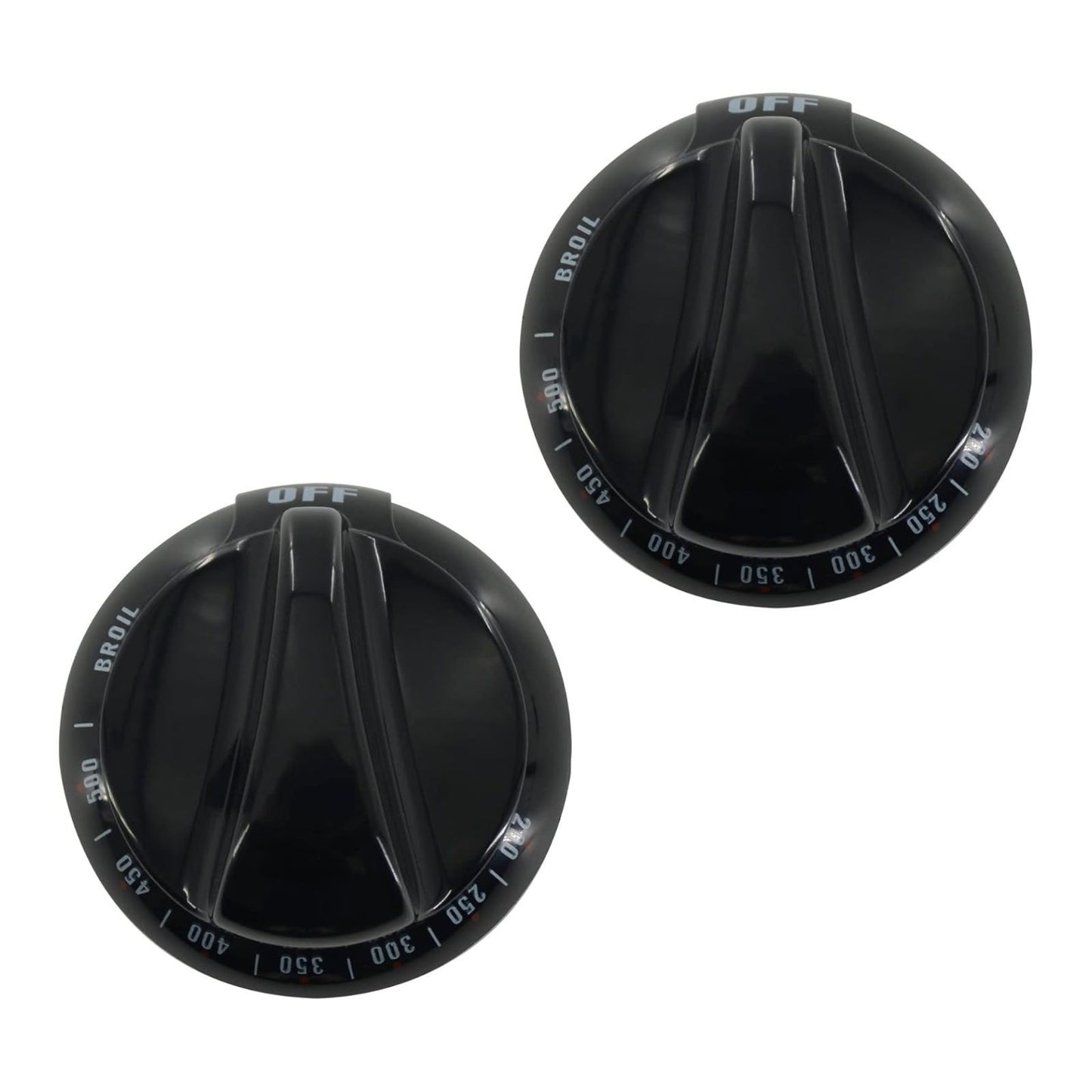 2* Thermostat Control Knob Replace Part WB03K10037 For GE Range Stove Oven Black