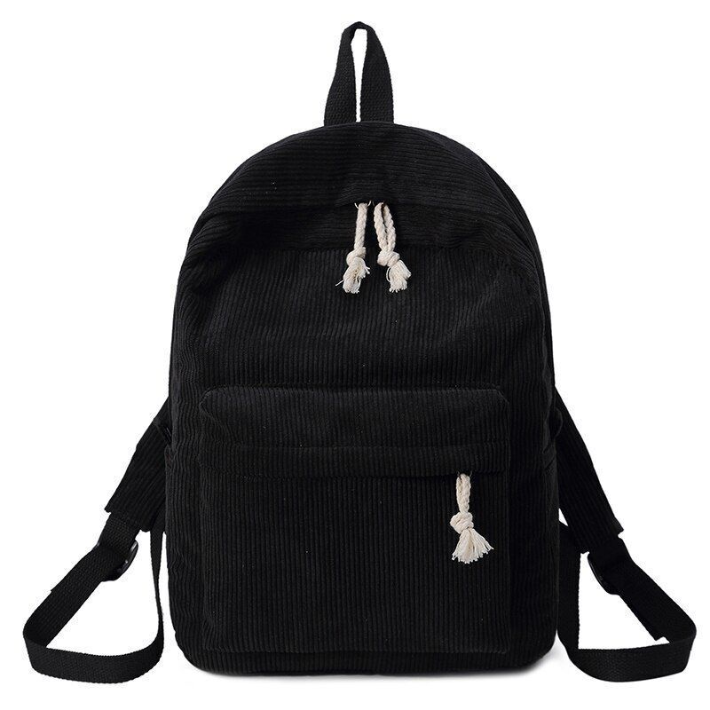 Soft Fabric Backpack Corduroy School Striped Traveling Velvet Bags 40*28*12 CM