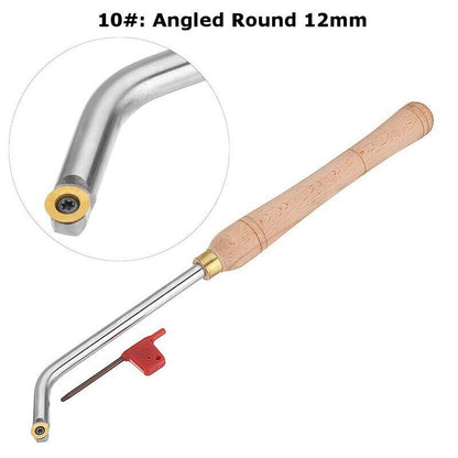Wood Turning Tool Wood Handle Titanium Coated Carbide Insert Cutter Round Shank
