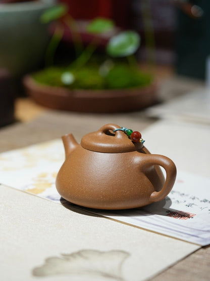 150cc China Yixing Handmade Zisha Teapot Section Clay Shipiao Gongfu Hu Teapot-