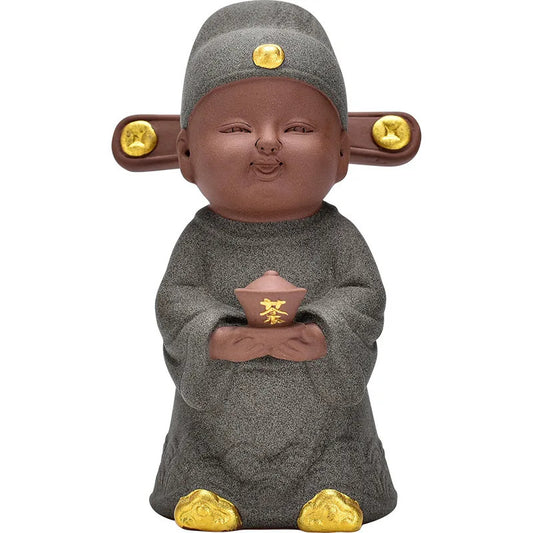 Figure Decoration Statue,Chinese Style Champion Lang,Home Office Tea Table Decor