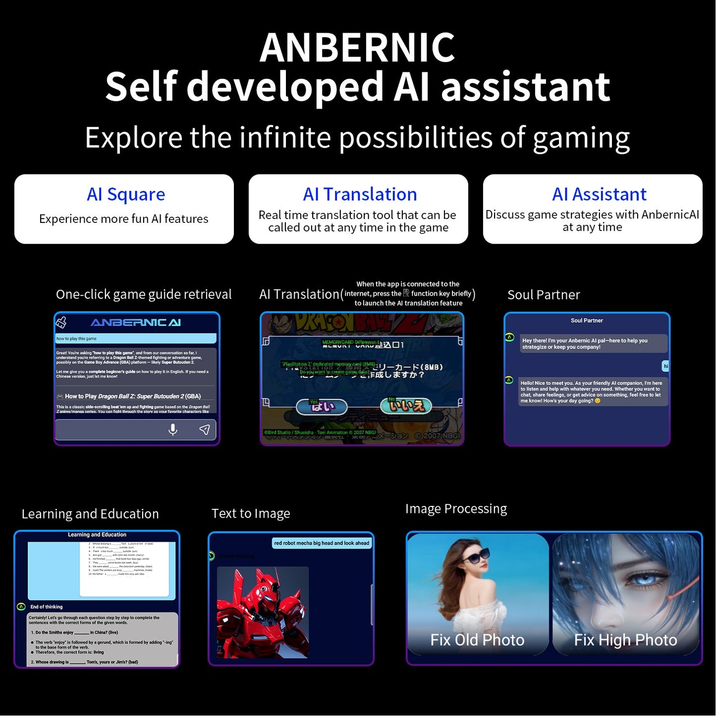 ANBERNIC RG 476H Retro Handheld Game Console Android 13 RG406H 5000mAh 4.7-inch
