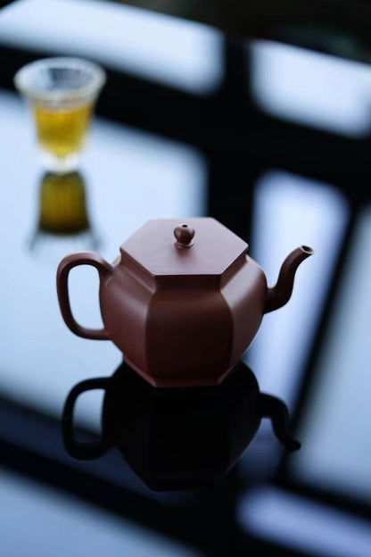 240cc China Yixing handmade Zisha Erqing clay teapot Liufanghu teapot-