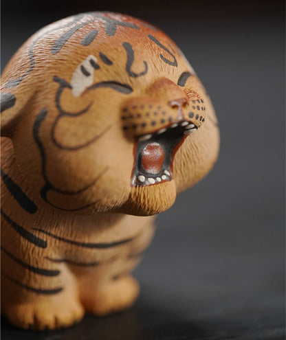Full Handmade Tiger Statue House Warming Gift Yixing Zisha Duan Clay Tea Pet New