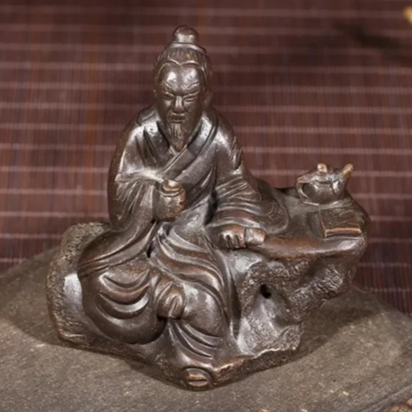 Tea Table Handmade Purple Clay Tea Pet 13cm Chinese Kung Fu Tea Set Sculpture