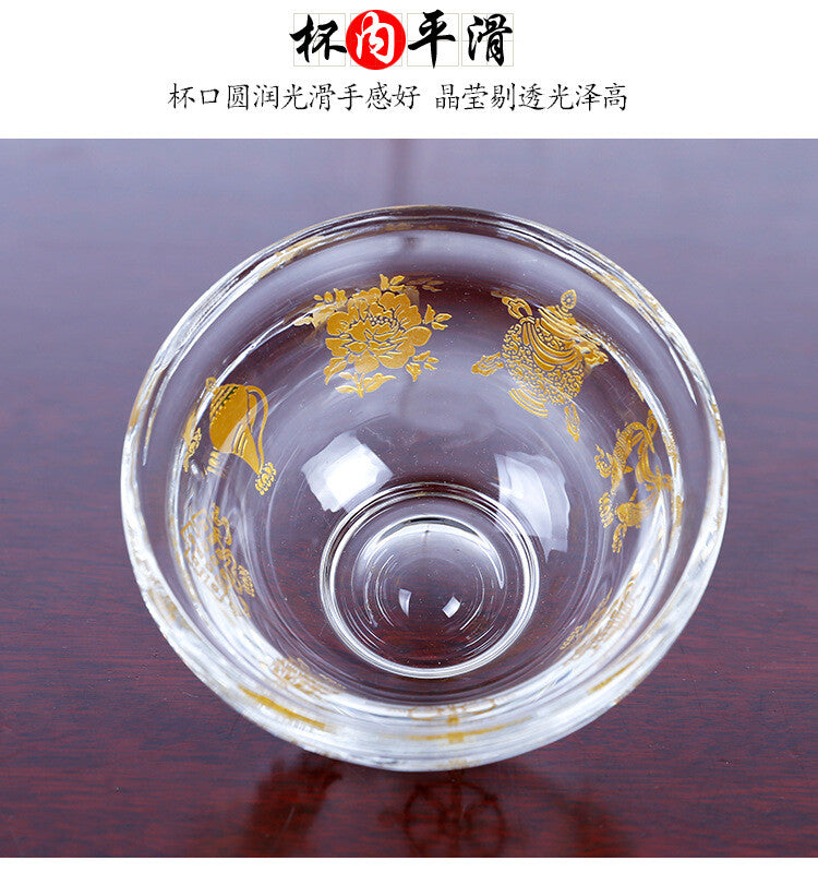 1pc 8cm Crystal Auspicious Water Bowl Tibetan Buddhism Cup Buddha Supply Bowl