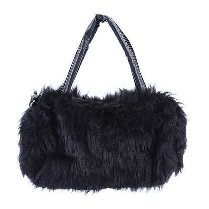 Pretty Cute Faux Rabbit Fur Handbag Shoulder Messenger Bag Fashion Long FurGrass