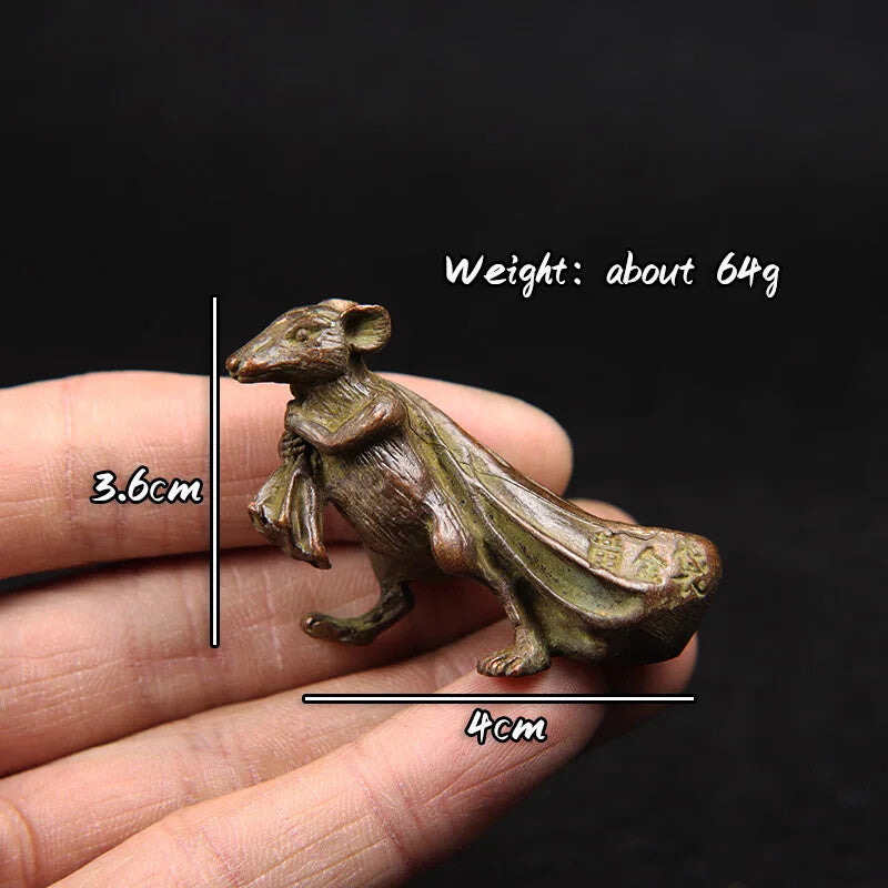 Copper Figurines Miniatures Chinese Ornament Desk Decoration Crafts Animal