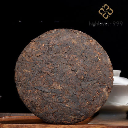 357g Ripe Pu'er Tea Cake Laomane Menghai Bulangshan Ancient Tree Compressed Tea