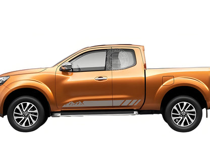 Mountain Stripes Graphics Sticker For Nissan Navara Np300 Off Road Side Decals