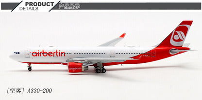 1:400 JC WINGS Airberlin AIRBUS A330-200 Passenger Plane Diecast Aircraft Model
