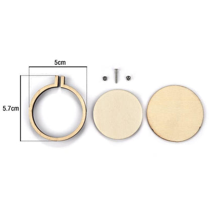 Mini Embroidery Hoop Wooden Ring DIY Cross Stitch Needle Frame Craft Sewing Tool