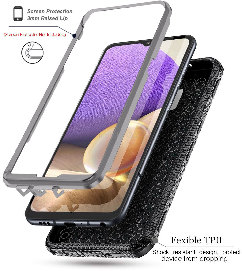 For Samsung Galaxy A32 5G Case New Dual Layer Rugged Hybrid Phone Cover + Stylus