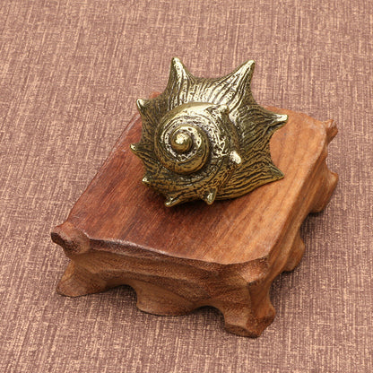 Brass Conch Animal Statue Small Sculpture Home Decor Gifts Tabletop Figurine