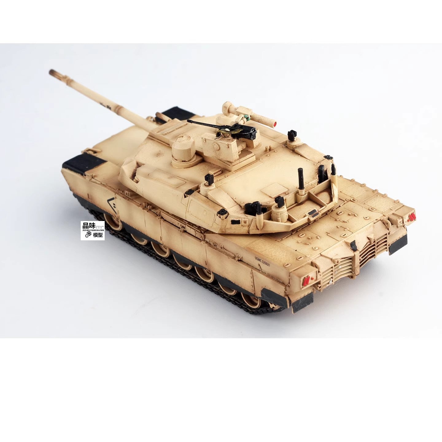 AM 1/72 US M1X Tank Abrams Tank Sand Color Finished Model Ornament Toys